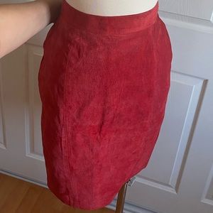 Vintage Suede Pencil Skirt